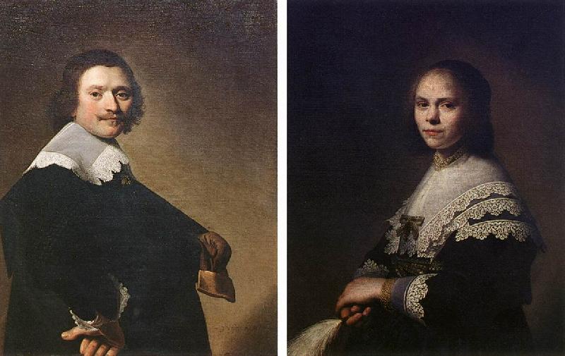 VERSPRONCK, Jan Cornelisz Portrait of a Man and Portrait of a Woman  wer Sweden oil painting art